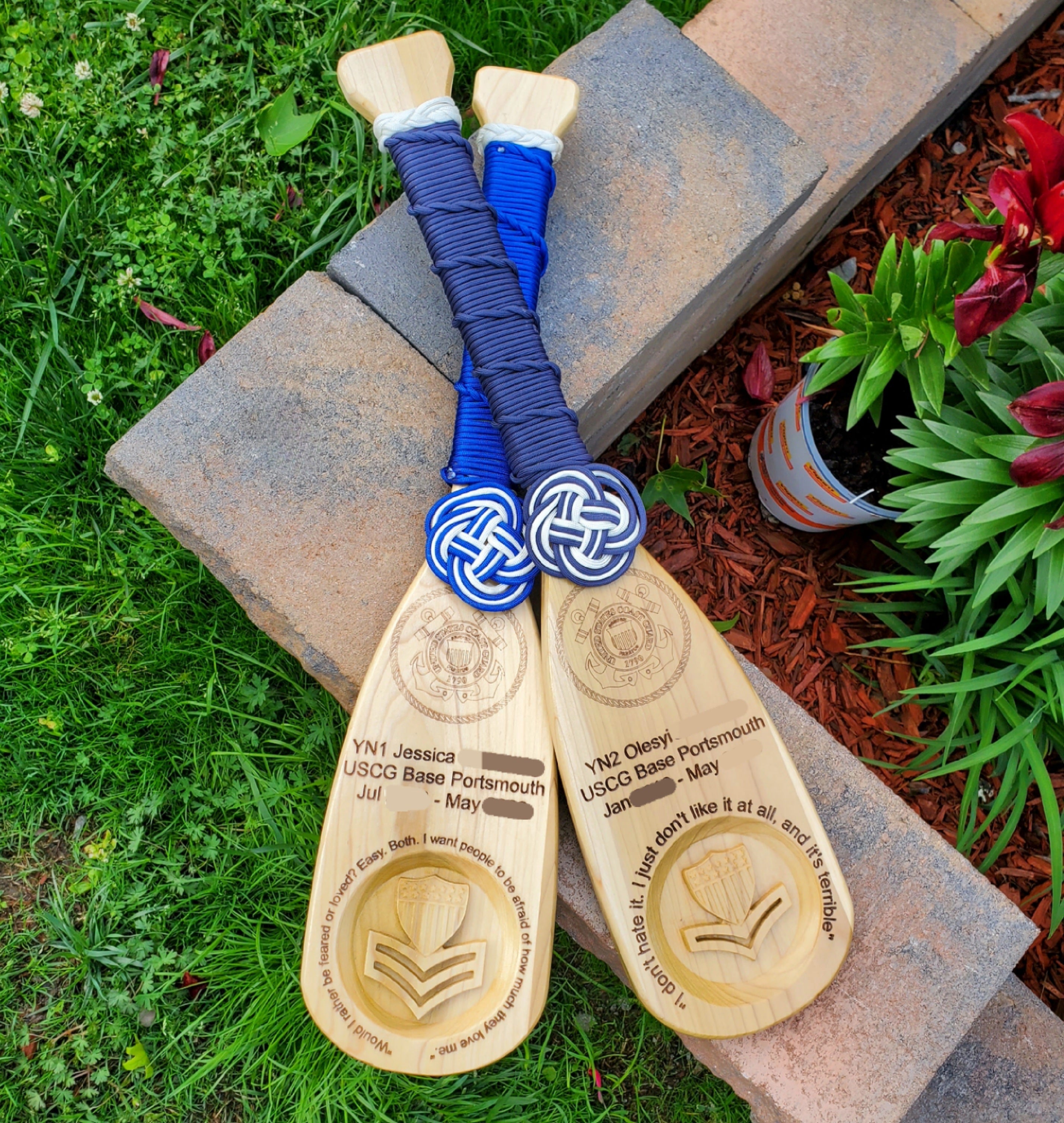 Military Paddle with 3D Rank- Fully Dressed – Four Kings Creations